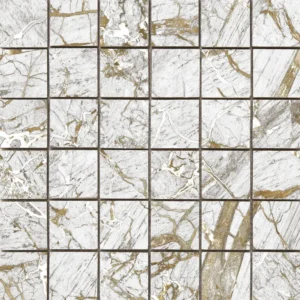 Golden White Mosaico Pulido Granilla 30x30