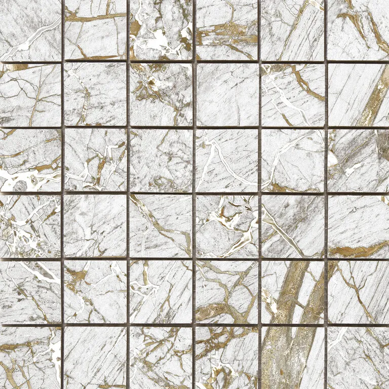 Golden White Mosaico Pulido Granilla 30x30