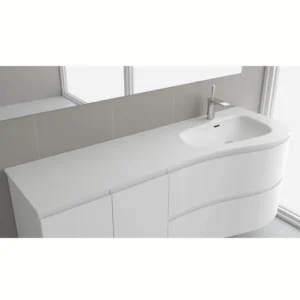 Praustuvas įleidžiamas MAM 150 baltas matinis kairinis