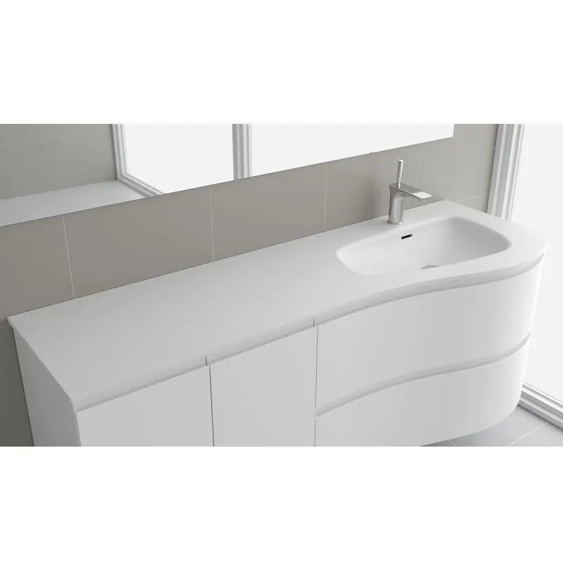 Praustuvas įleidžiamas MAM 150 baltas matinis kairinis