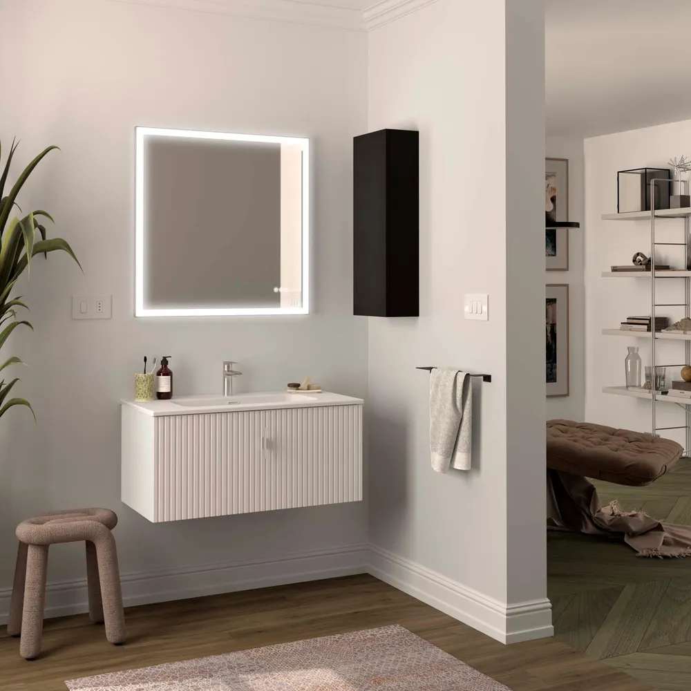 Spintelė pakabinama Biba 90 įvarių spalvų su paslėptumi stalčiumi