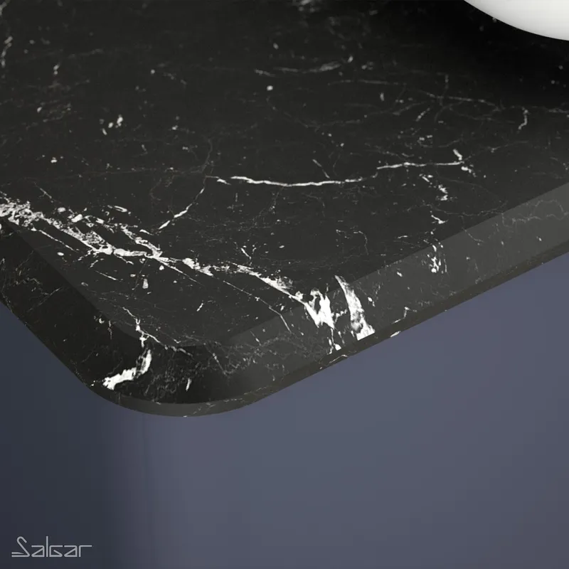 Stalviršis vonios spintelei Uniiq 90 left marquina compact stone