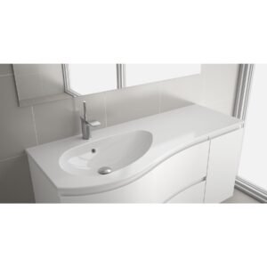 Praustuvas įleidžiamas MAM 120 baltas blizgus dešininis