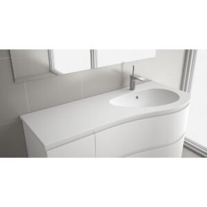 Praustuvas įleidžiamas MAM 120 baltas matinis kairinis